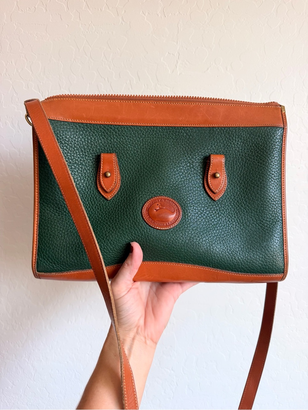 Vintage Dooney & Bourke AWL Satchel Crossbody Bag - Picture 10 of 14